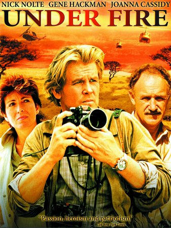 POD OSTRZAŁEM, Nick Nolte, Joanna Cassidy, Gene Hackman, Ed Harris, Richard Masur, Rene Enriquez, Hamilton Camp, Alma Martinez, Holly Palance, Ella Laboriel