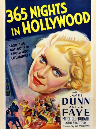 365 Nights in Hollywood, James Dunn,Arthur Houseman,Jack Durant,Jimmy Conlin,Tyler Brooke,Ben Hall,John Bradford,Addison Richards,Alice Faye,John Qualen